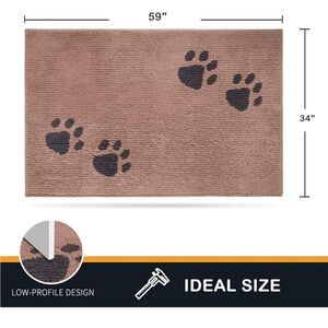 DirtTrapperDoor Mat34"x59"Non-Skid/Slip MachineWashableMicrofiberEntranceRug